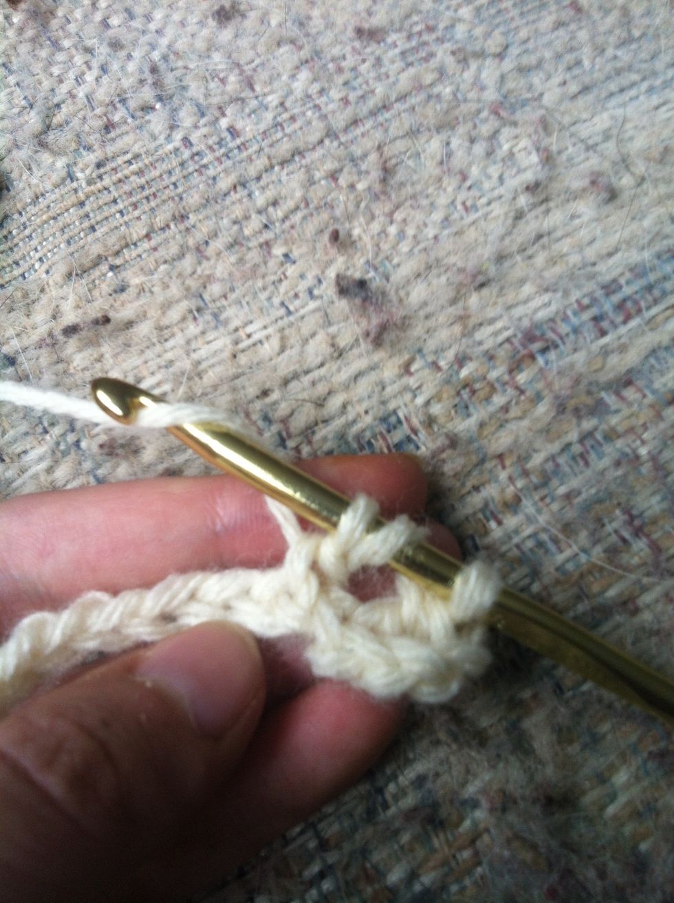 yarn around and pull through the first 2 loops on your hook.