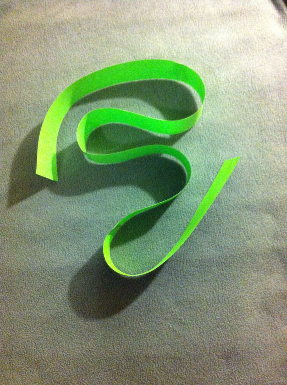 Yay! Long strip, ready to make a star! (Hehe, it's so long)