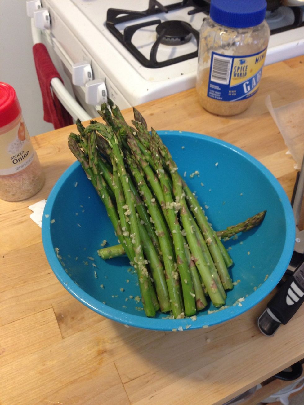 Yay! The asparagus is starting to look good.