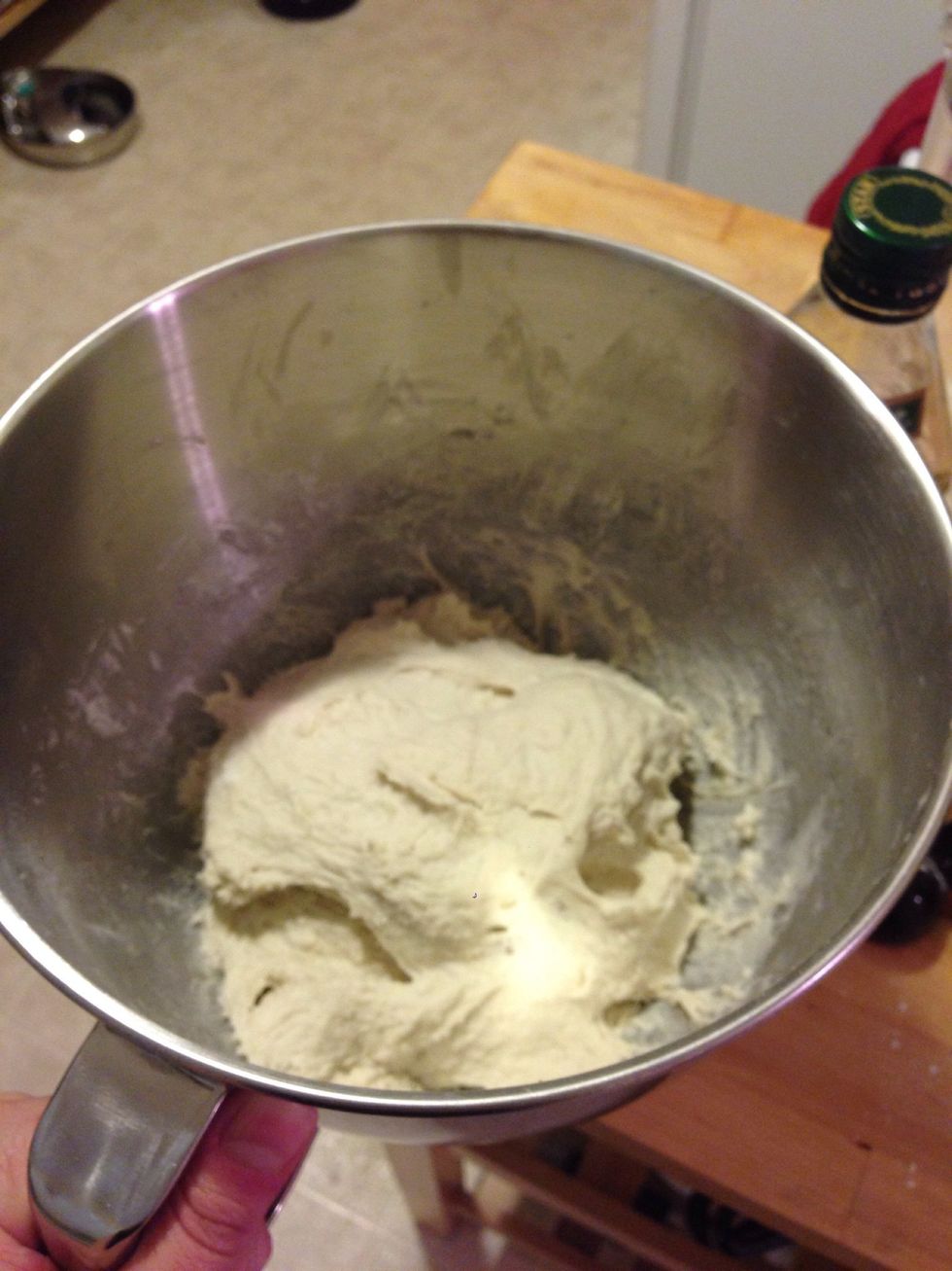 Yay! The bread is all mixed up. :)