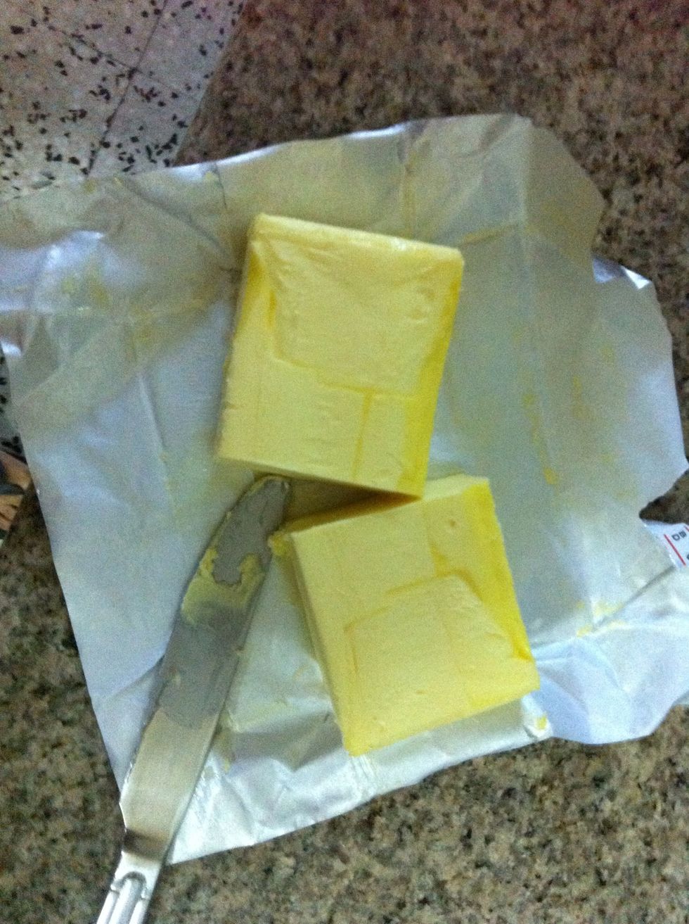 Yeah! That's a lot of butter! But you know what they say ...butta butta butta makes the world go round! Ok nobody says that except for me, but it's true!