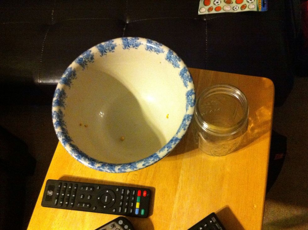 Yep there's dishes from last night's popcorn and lemonade.