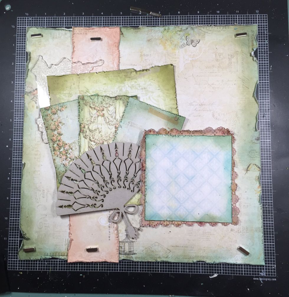 Yep- this is exactly the look I was going for. I added a stamp at the top. When I used stamps and dies also, I just place them directly on my page so I can get a sense of the measurements and sizing.