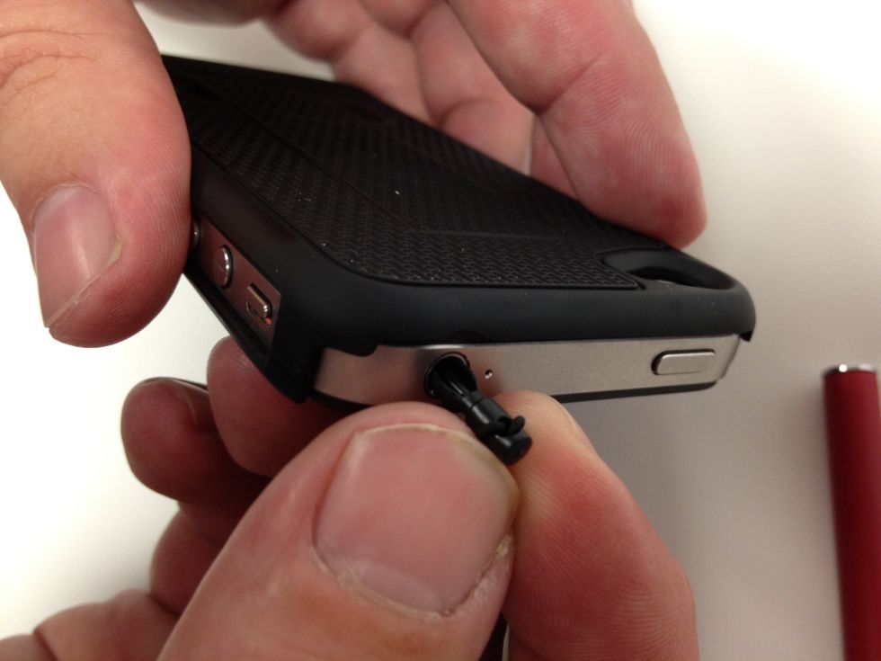 Yes, this is where Kuel sprints away from the pack. That plastic plug goes directly into your headphone jack. You catching on now? Have you figured it out?