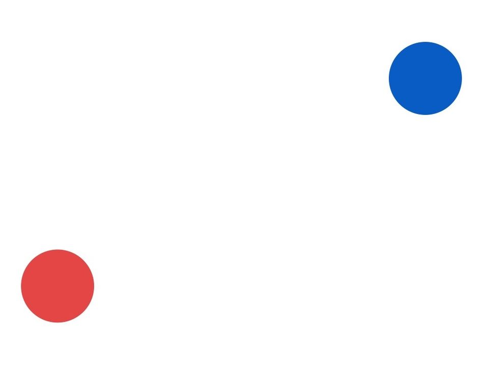 YET!!! The moment you add SOMETHING ELSE to the page, you have more information, and now your attention goes back and forth between the two things. ITS A RED AND BLUE CIRCLE!