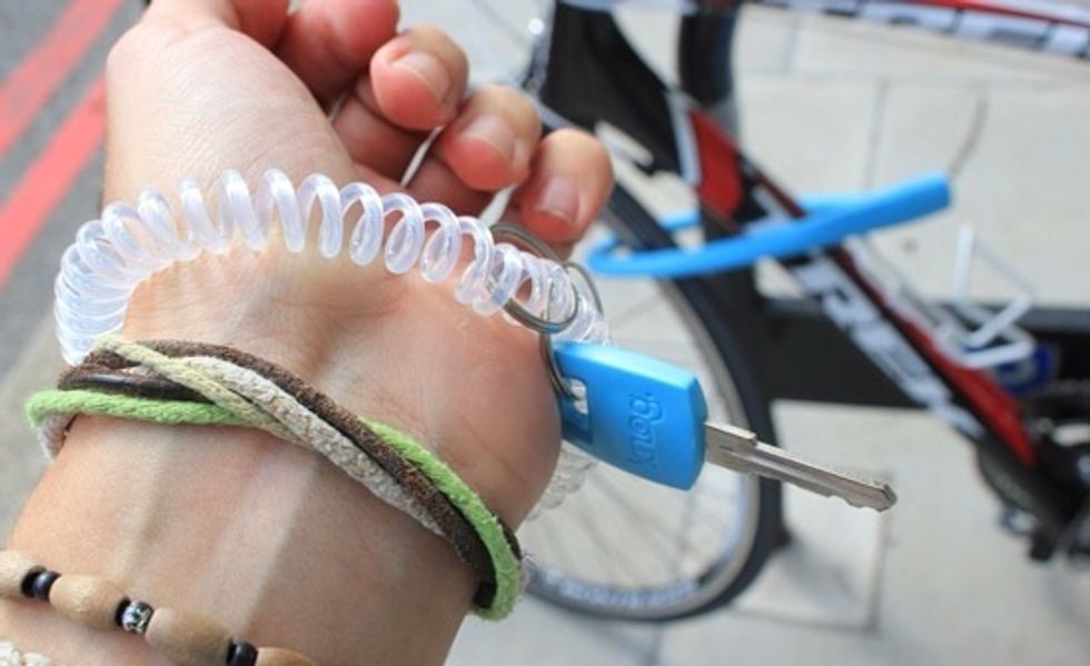 You also always need a cheaper, secondary lock that goes through frame and front wheel. The 2nd lock should be a different type as thief probably only has tools to crack one type of lock.