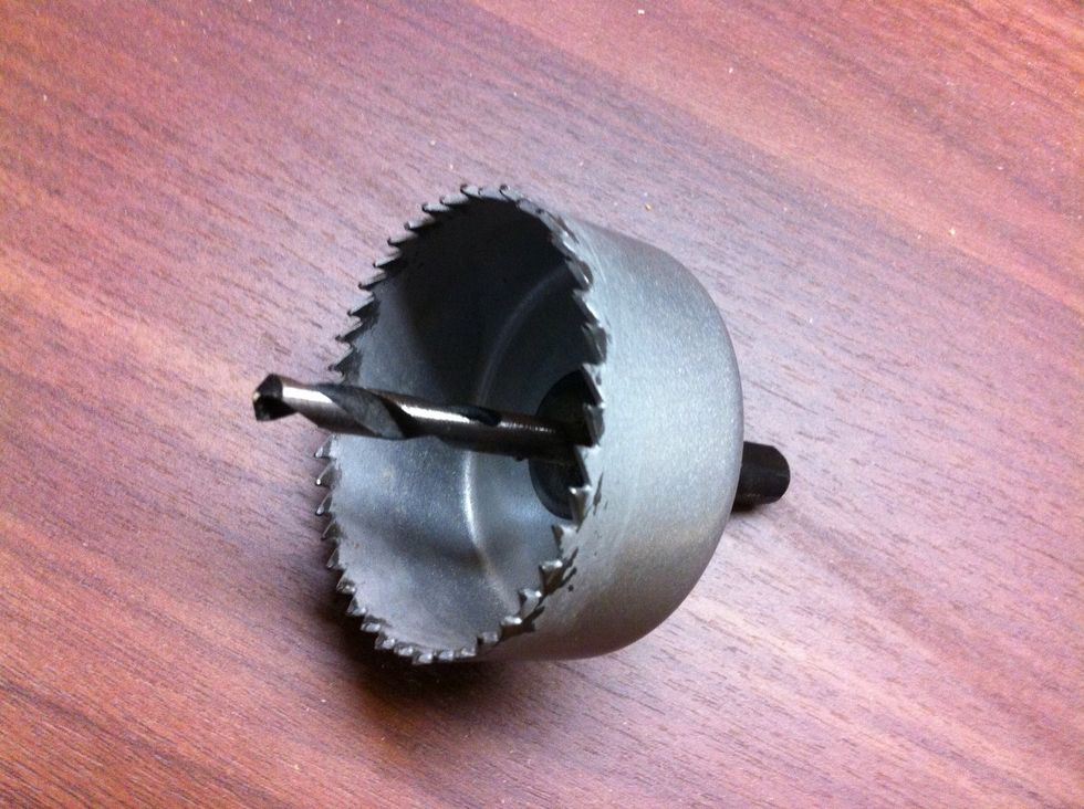 You also need a circle cutter like that to put a hole in your desk. It's best to use a circle cutter 1mm narrower than the cable hole.