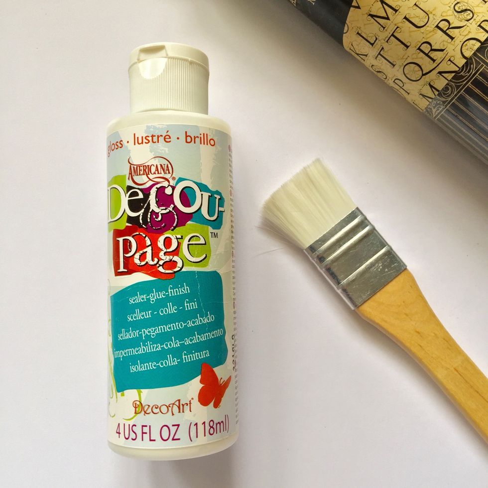 You also need some decoupage glue and a brush.