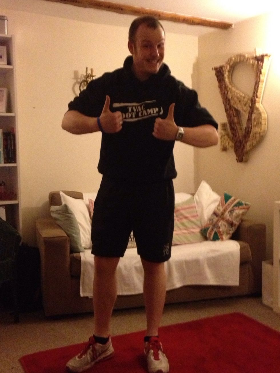 You are nice and warm and ready to hit the Gym, Track, Road or one of my classes... Remember to keep hydrated and follow me on twitter @TVACBootCamp