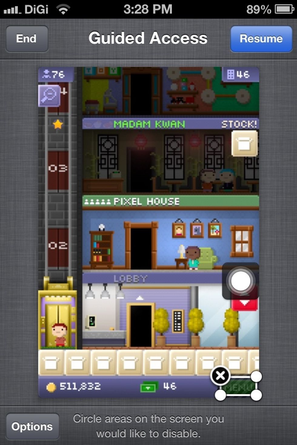 You Are Now Back To This Screen Where You Can Resume Or End, Click End To End!