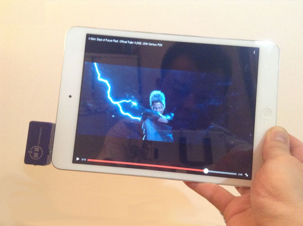 You are now free to move around and enjoy your media from your iPad mini through the Hi - Fi sound from your home stereo receiver. See Demo on http://youtu.be/xcY45s70A4E