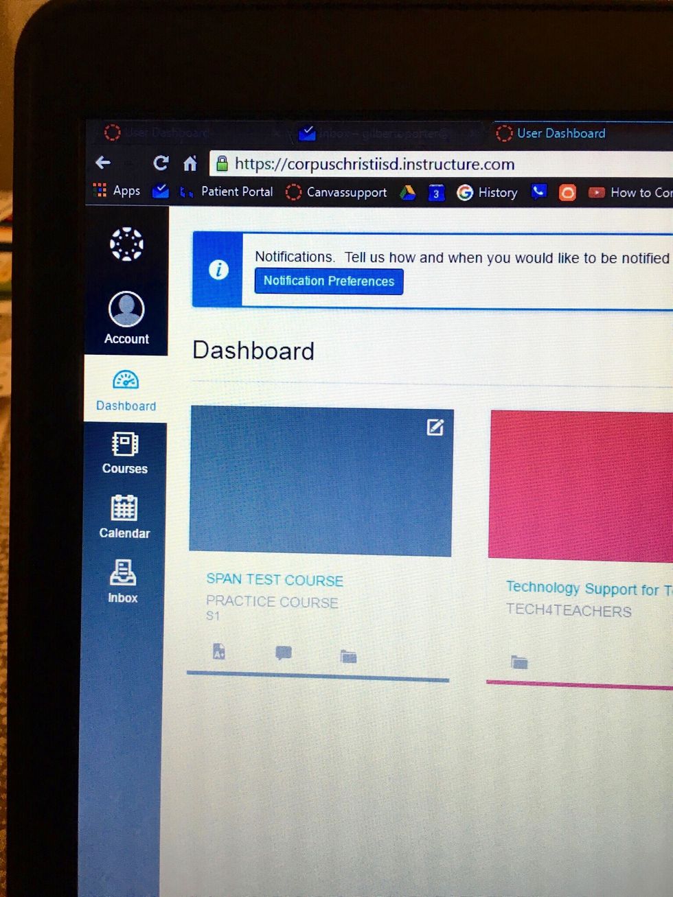 You are now in Canvas as an Observer linked directly to your student.