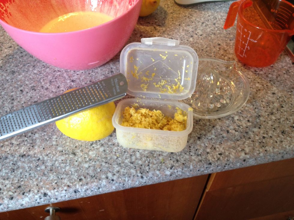You are only going to use the peel of 1/2 a lemon. Keep the rest of the peel in freezer if you are using organic lemons.