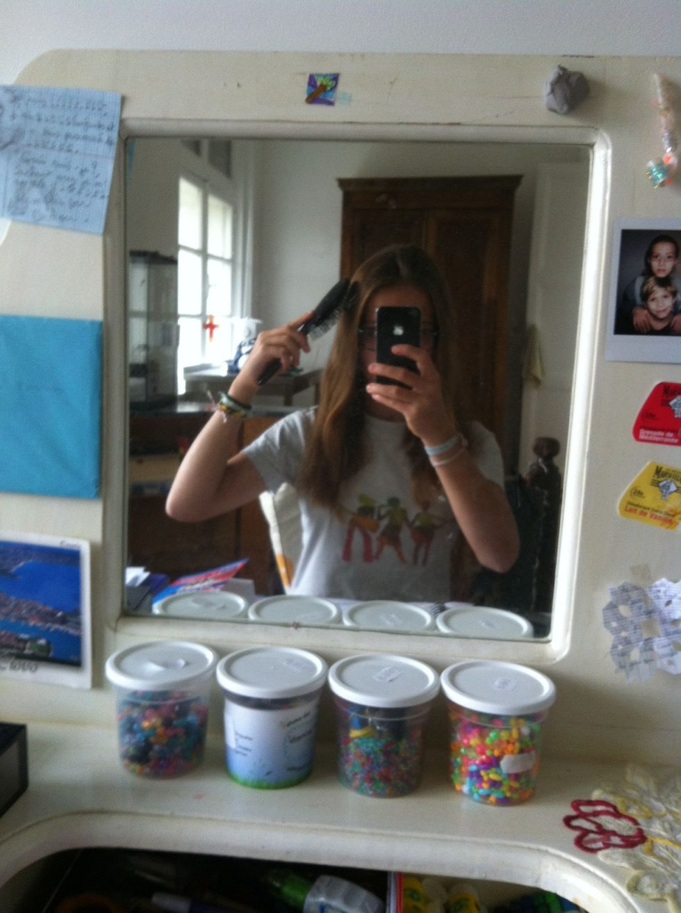 You brush your hair...