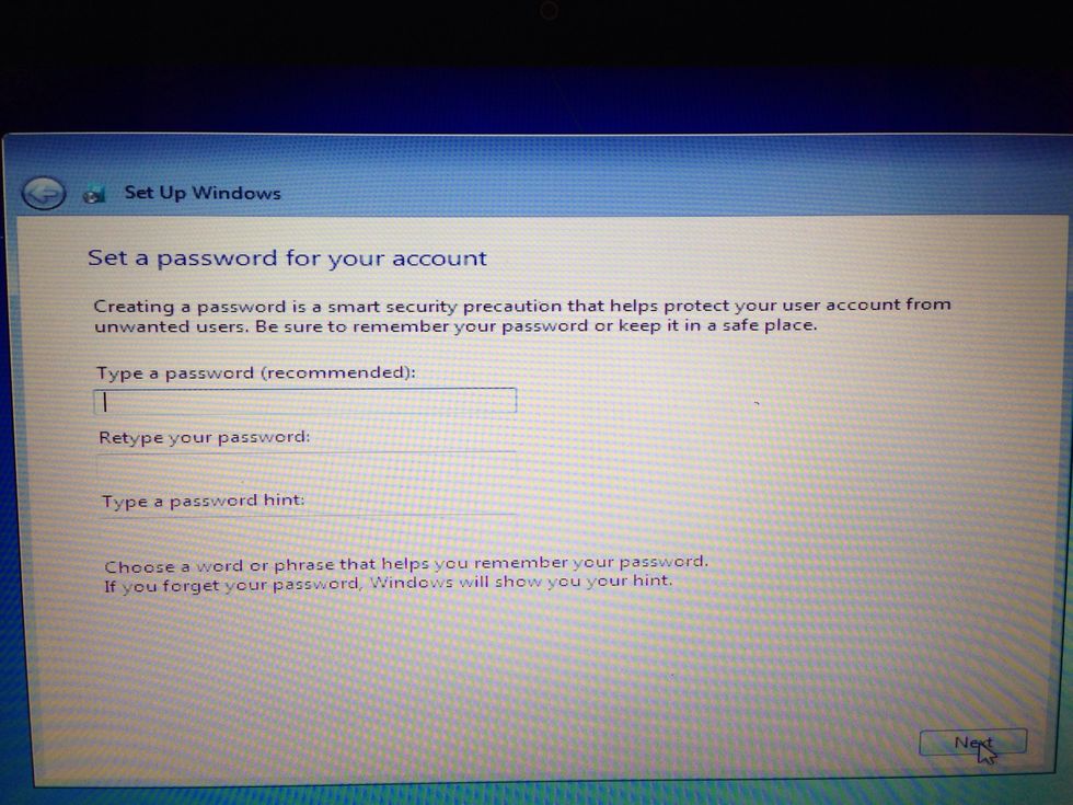 You can add a password to your account for when you log onto the computer or wake it from sleep mode.