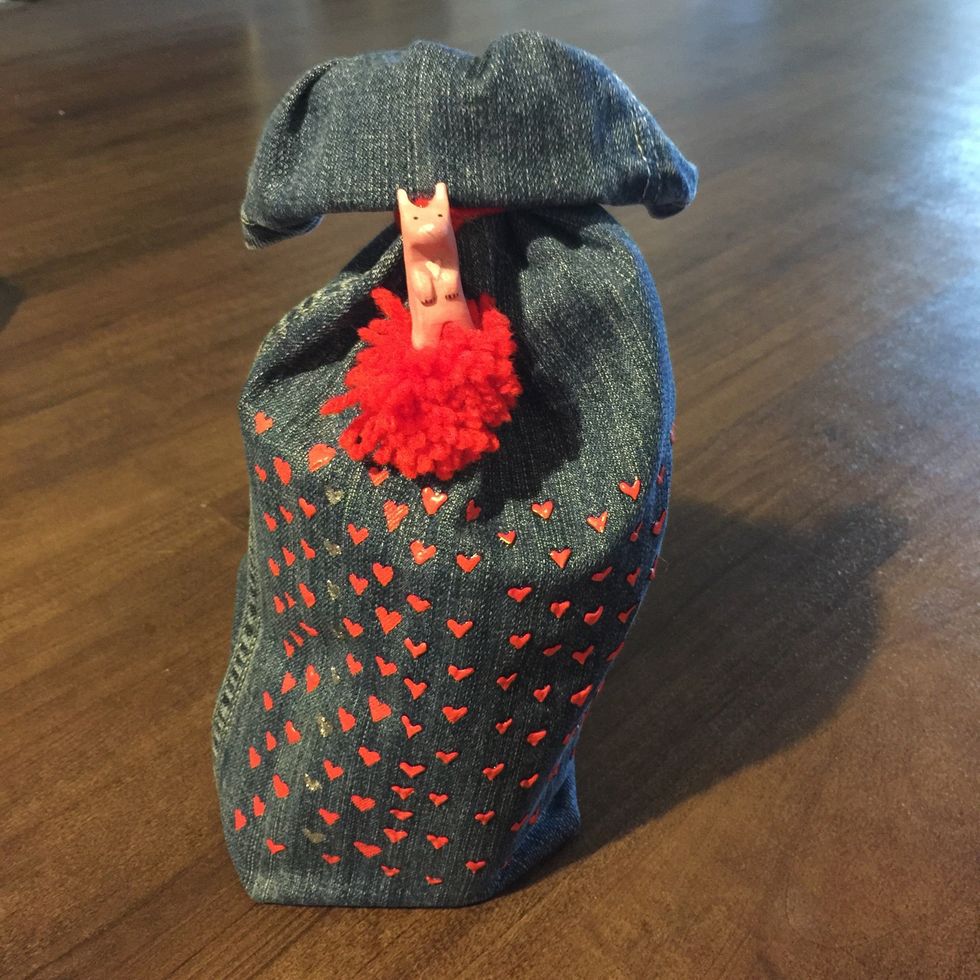 You can add an animal totem key chain or ribbon to make the pouch into a unique gift bag that can be reused and loved again and again!