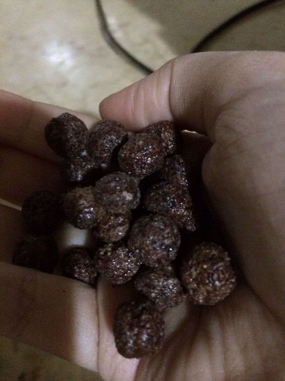 you can add choco pops (chocolate corn flakes ) or small pisces of Oreo cookie on top