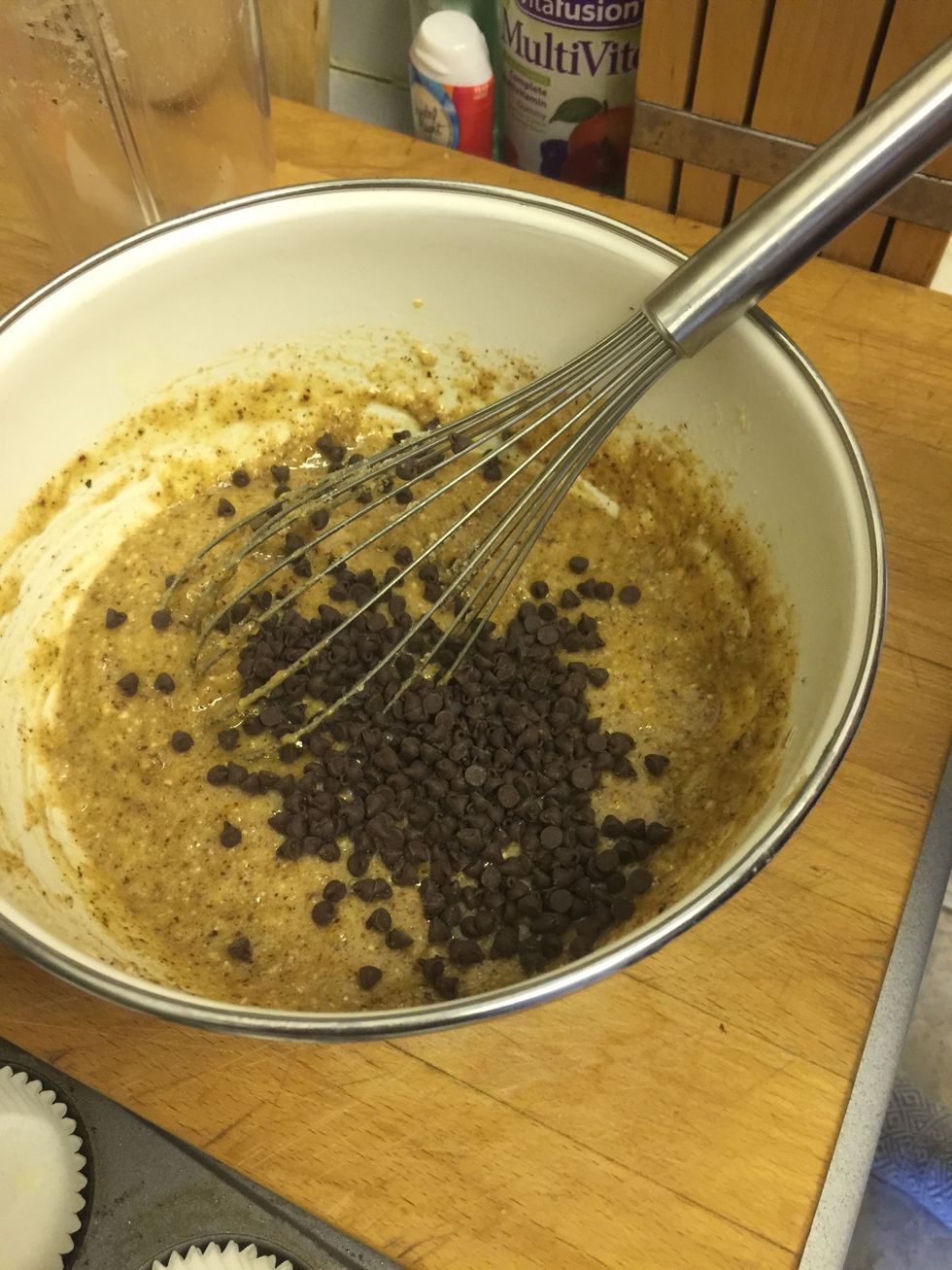 You can add chocolate chip .. The recipe goes without but I like it with.. ;)