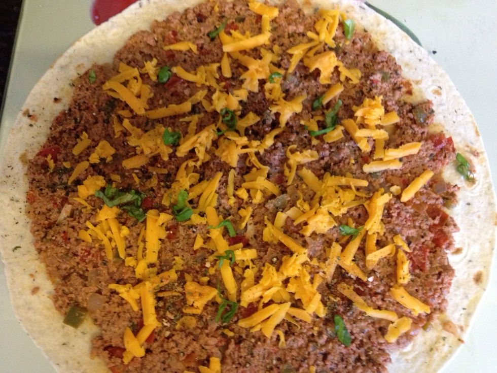 You can add Grated cheese and cook in hot Oven 190 for 6 Minutes or so