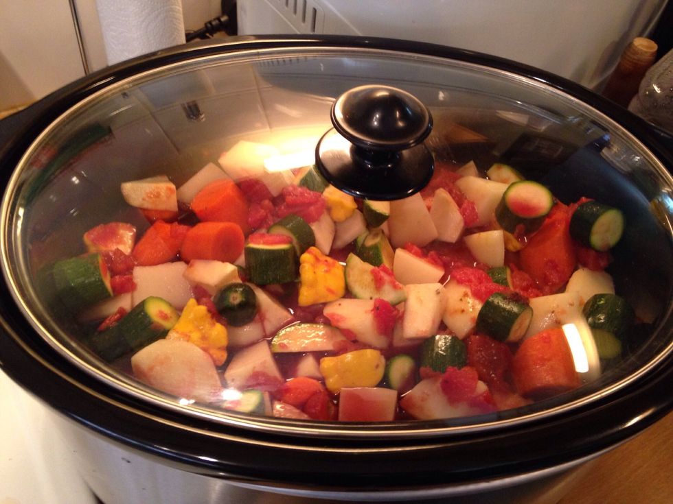 You can add less liquid if you are going to check on the dish periodically, just top up as needed. Place dish in oven or switch on slow cooker and relax for at least the next 4 hours ...