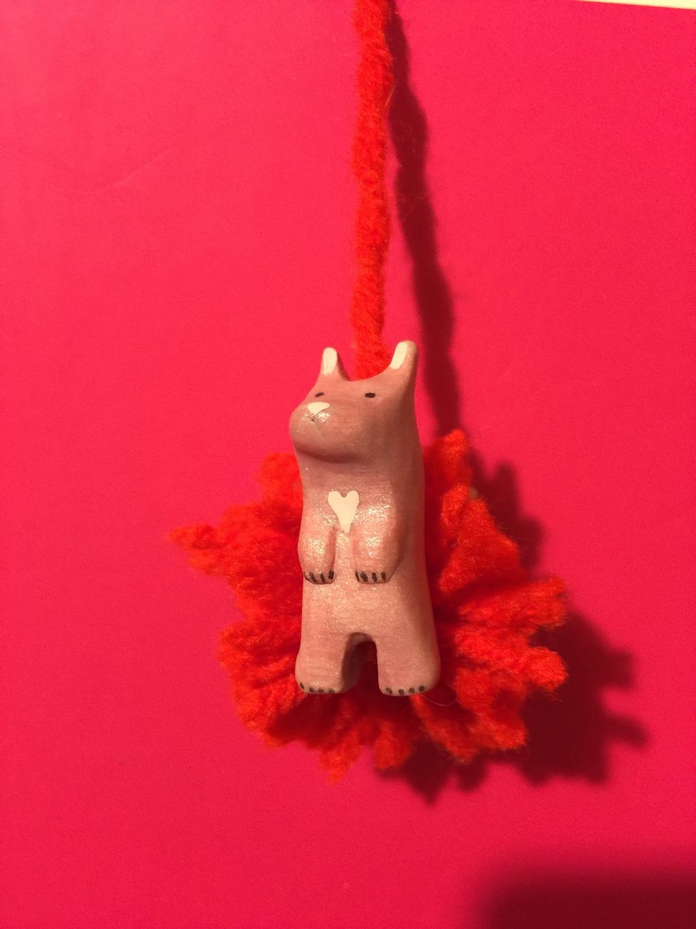 You can add pom poms to your key chains too!