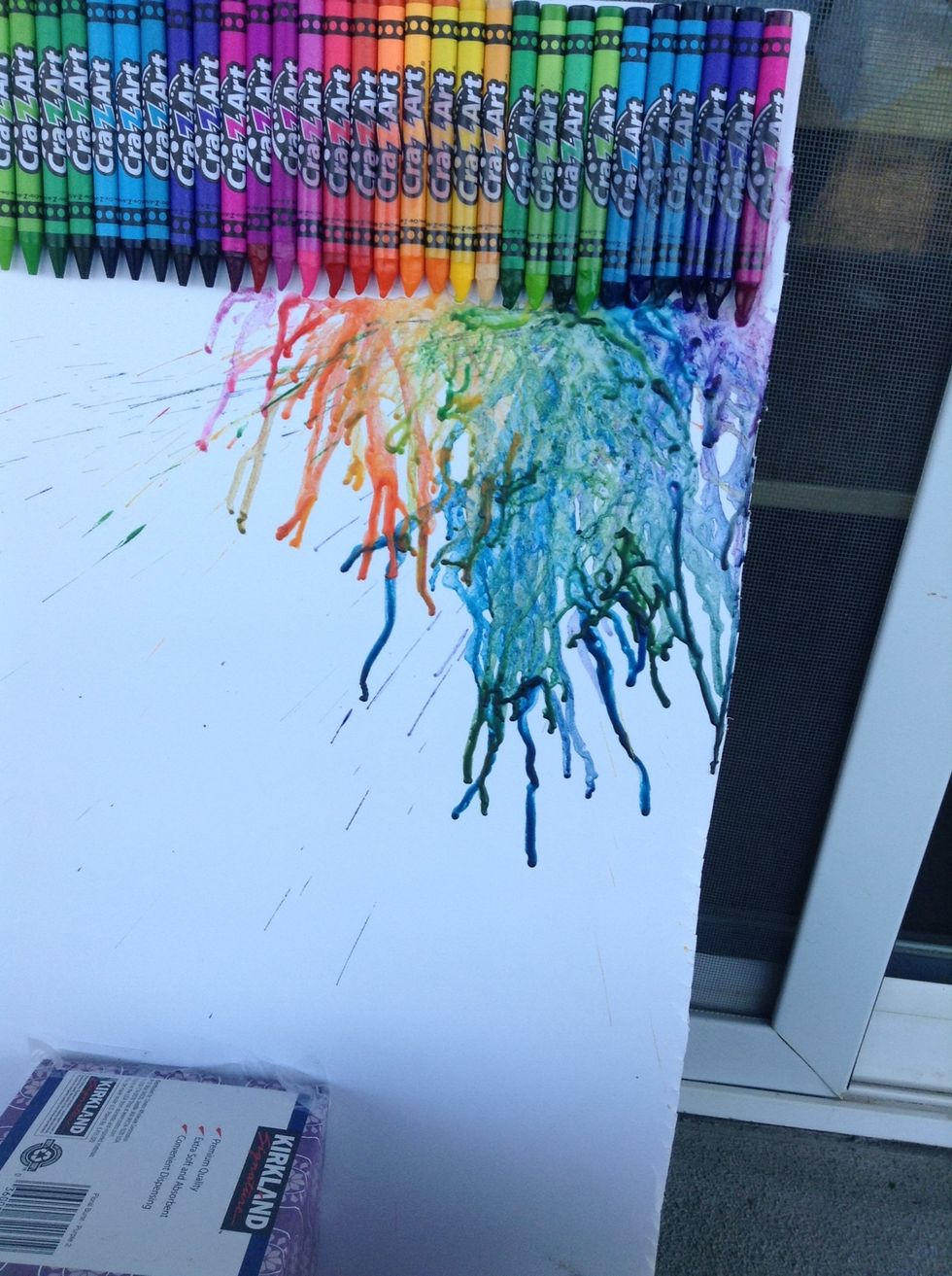 You can adult blend colors together and force them to drip down.