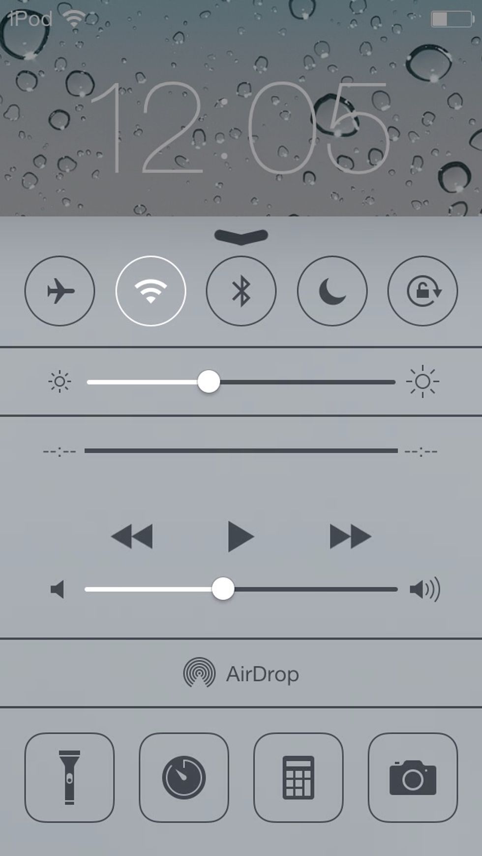 You can also access the settings from the lockscreen
