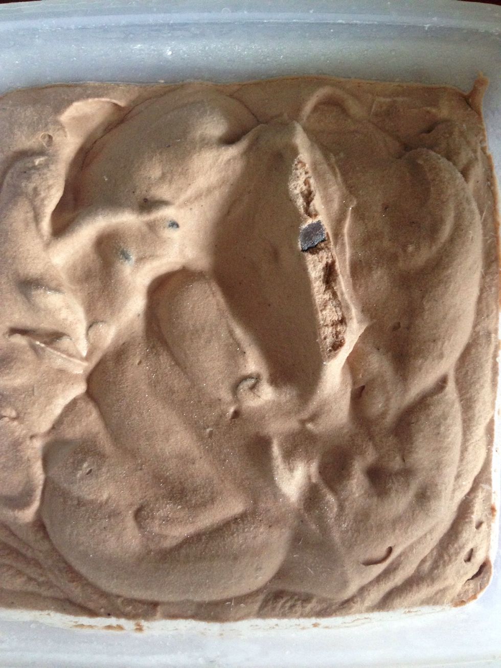 You can also add 2 1/2 tbsp of cocoa powder( or more! ) to the vanilla flavoured ice cream and add dark and white choco chips to make triple choc chip ice cream!