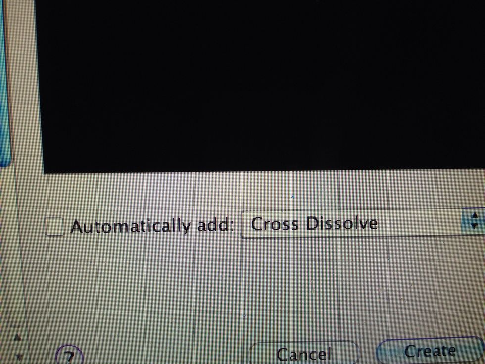 You can also add automatic transitions! Click "create" to create your project!