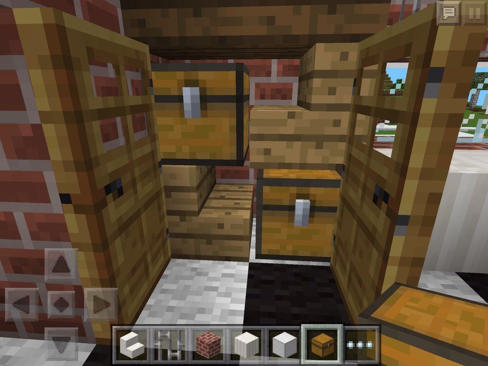 You can also add treasure chests to store all your food!