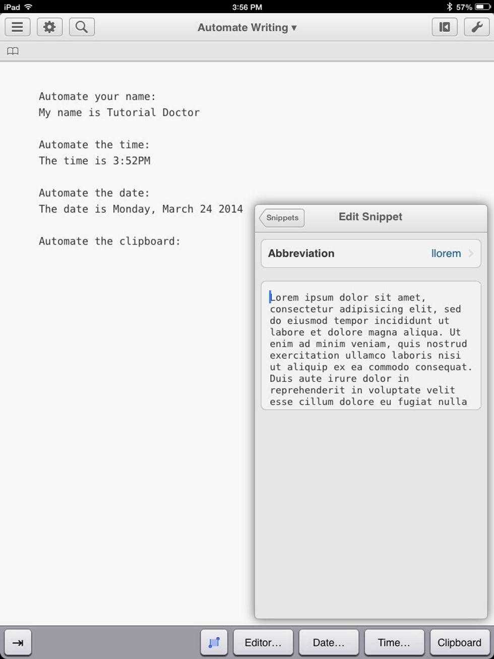 You can also automate any text you want.