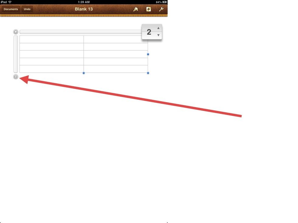 You can also change the amount of ROWS by selecting the ROW BUTTON.