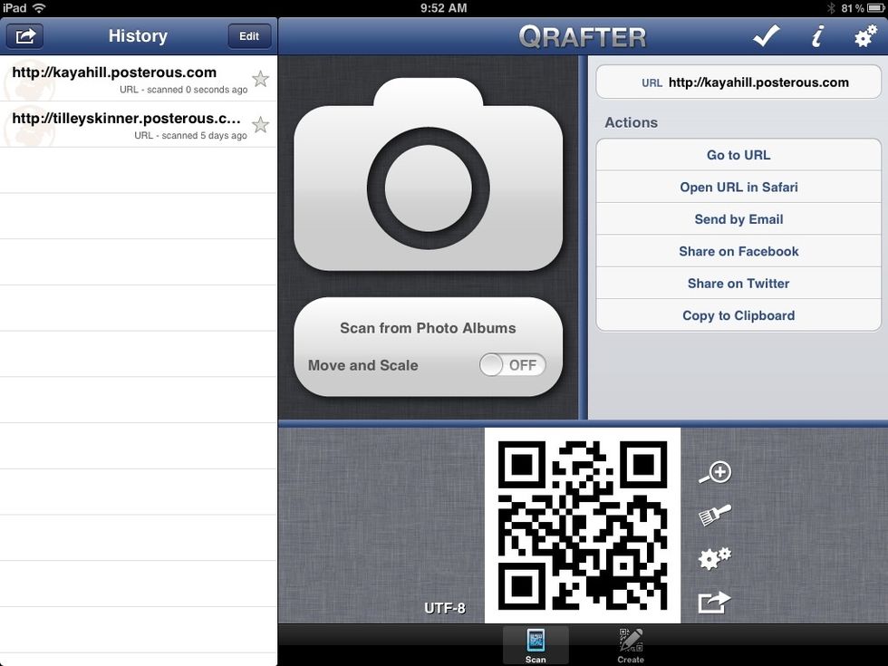 You can also choose to share the link on social networking sites or you can email the code.