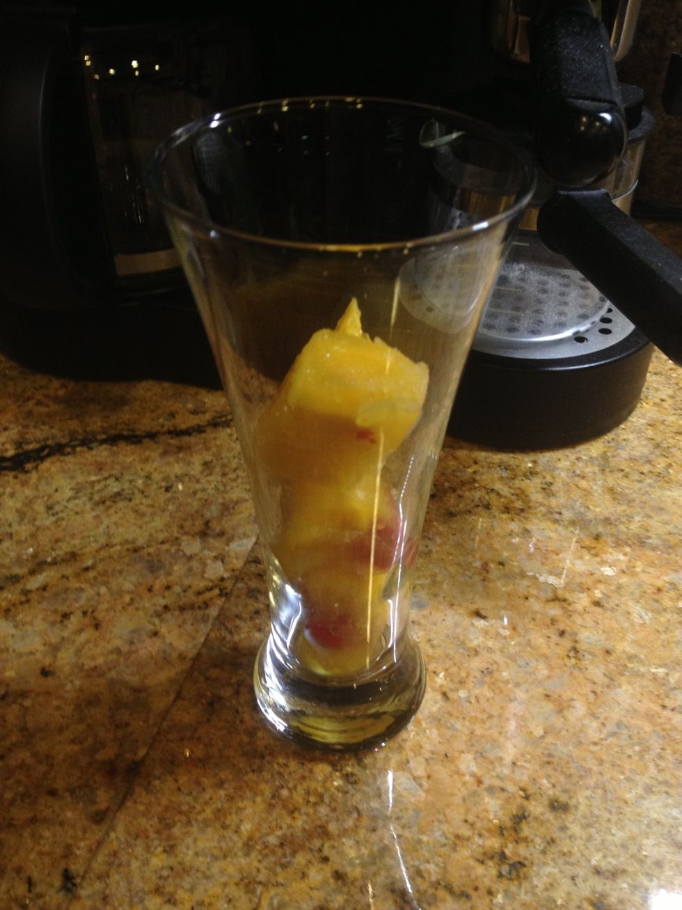 you can also chop it up into decorative ice and add mango juice