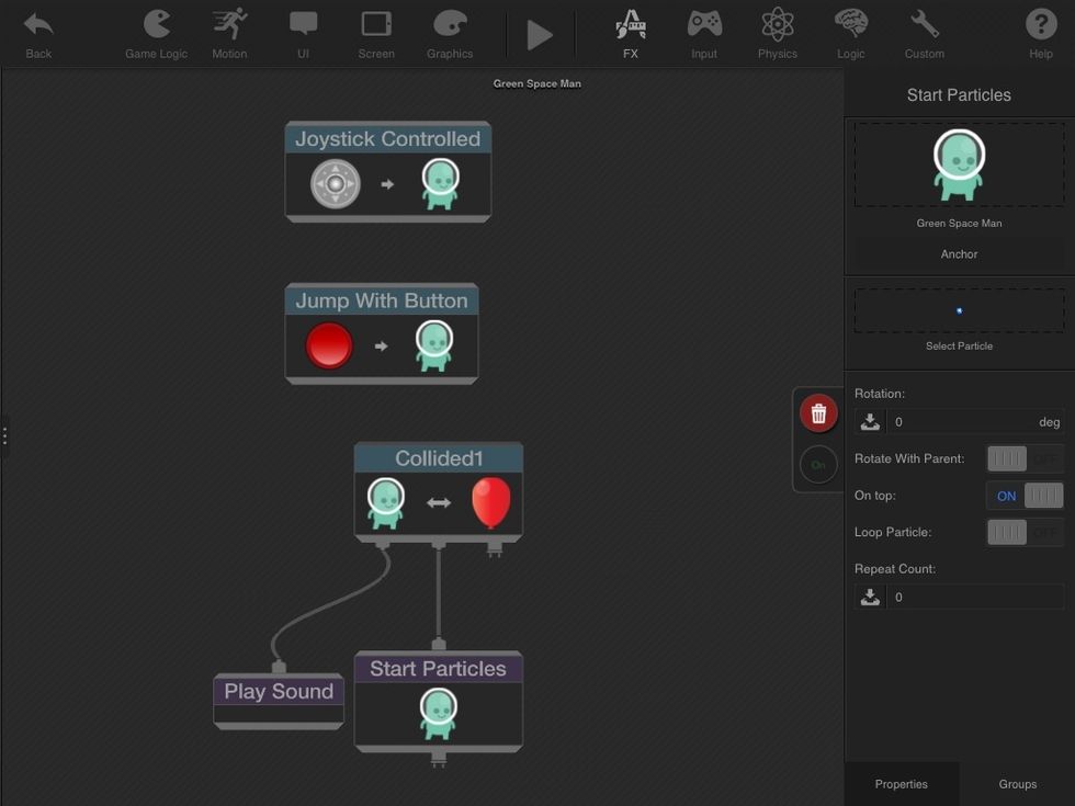 You can also connect this to the COLLIDED behavior.
