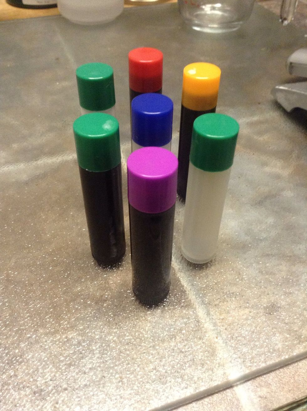 You can also find packaging at these retailers. I like to use lip balm containers - these tubes, but also little jars, tins, and sliding tins! So many choices! These ones hold 4.5 ml.