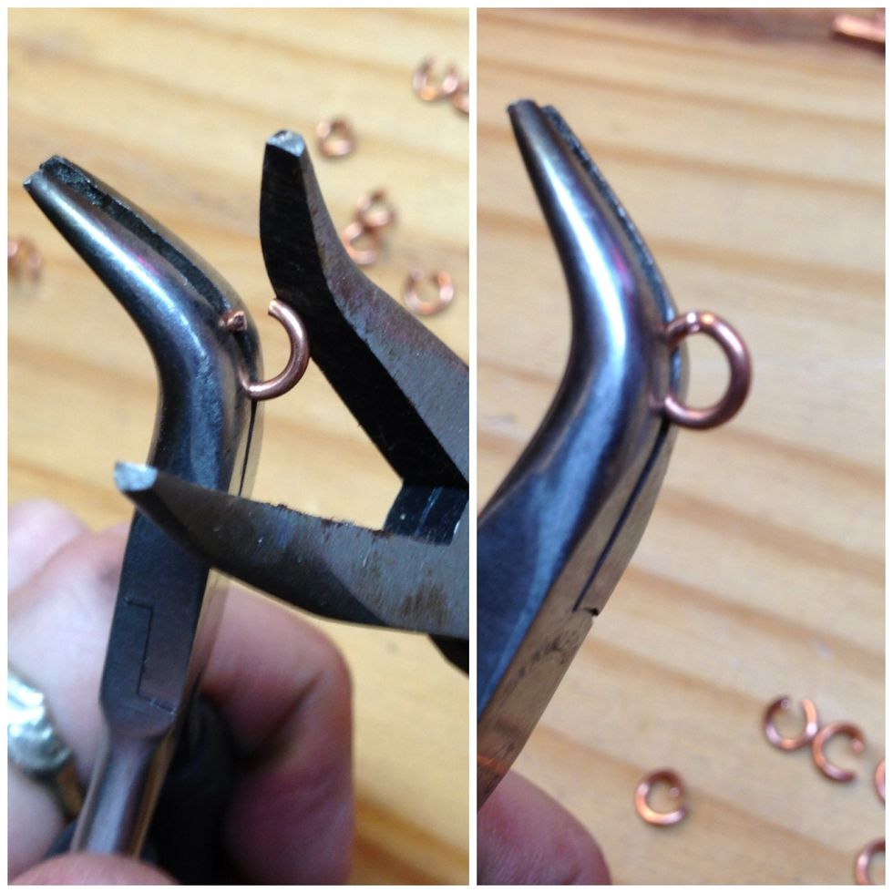 You can also flatten them with 2 pliers. I like using the elbows of two bent nose pliers. Make sure there aren't any grip ridges on your pliers to mar your work.