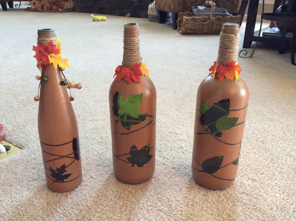 You can also frost them if you choose. I did not frost these because I like the color of the glass.