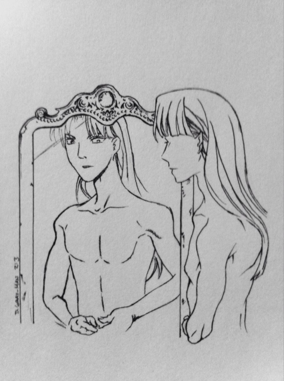 You can also just watch yourself in the mirror so you can get a better idea of expressions. *This draw is from the last chapter of DGrayMan