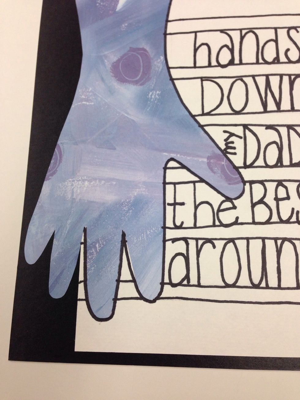 You can also outline your hand cutout with permanent marker if you like.