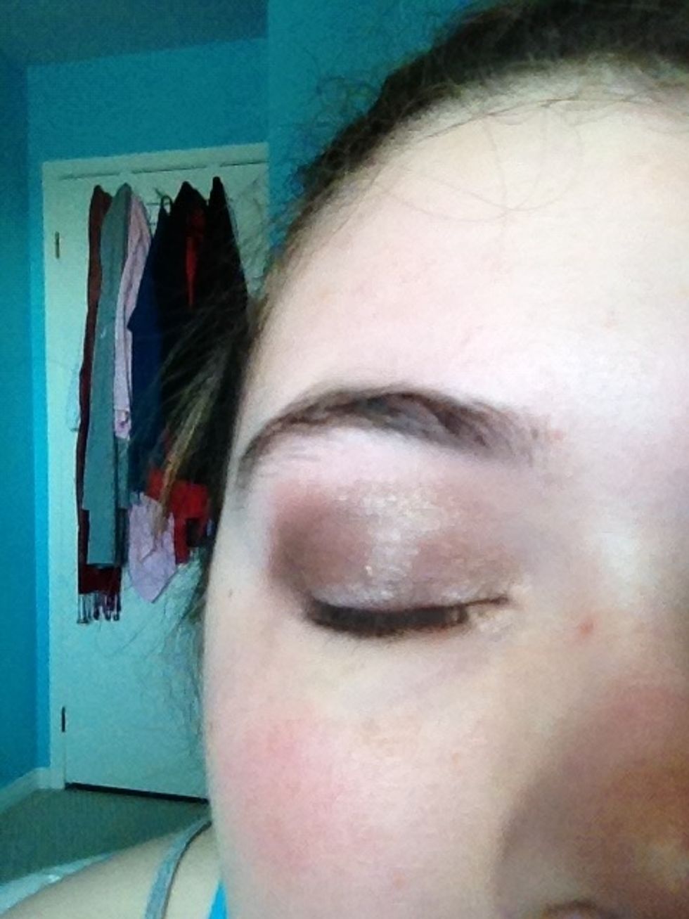 You can also put your light color along your bottom lash line to make your eyes brighter.