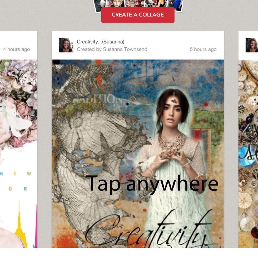 You can also save individual elements from someone else's collage by tapping on the artwork.