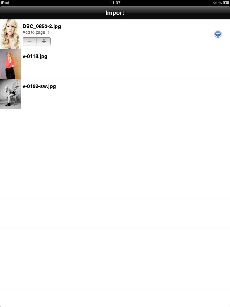 You can also use iTunes filesharing, to drag and drop your pictures from your or your friends MAC / PC to your comp card. Maybe after a professional Adobe Photoshop makeover.