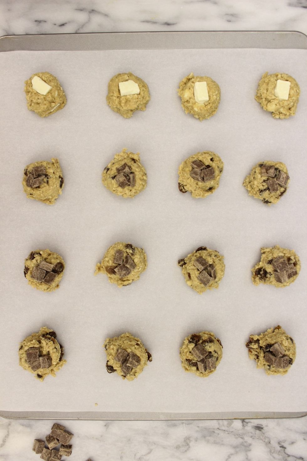 You can bake both types of cookies at once if you need to.