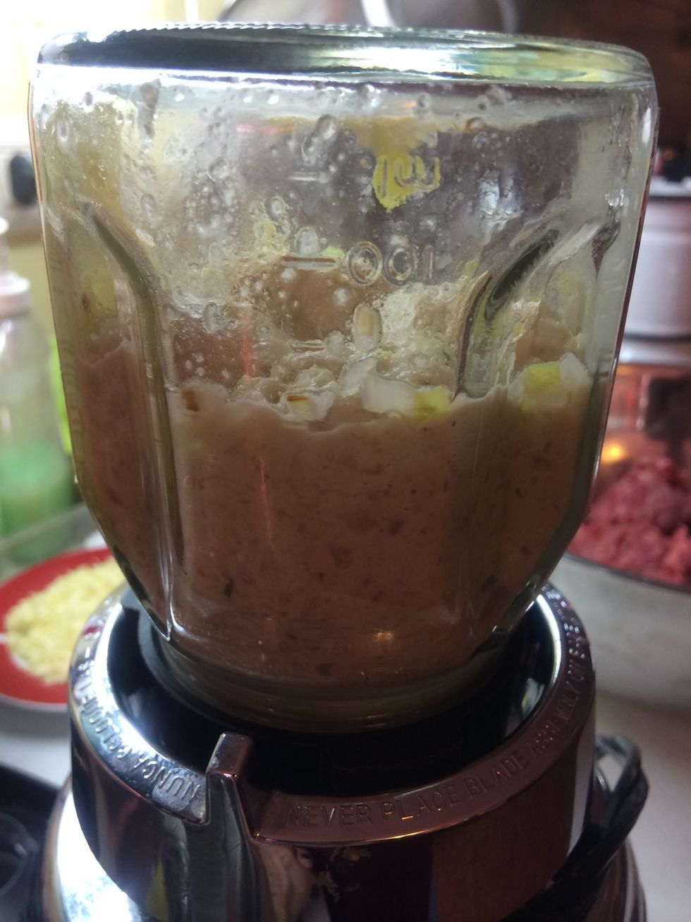 You can blend the duxelle before adding it to the meat