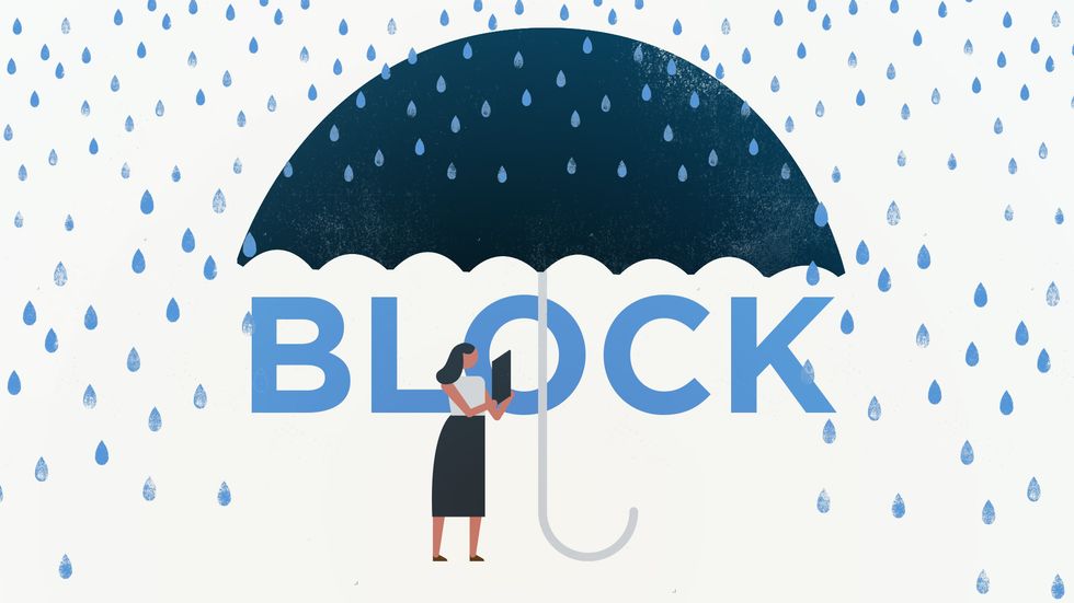 you can block people on social network so they won't be able to see you pictures or your blog or anything like that