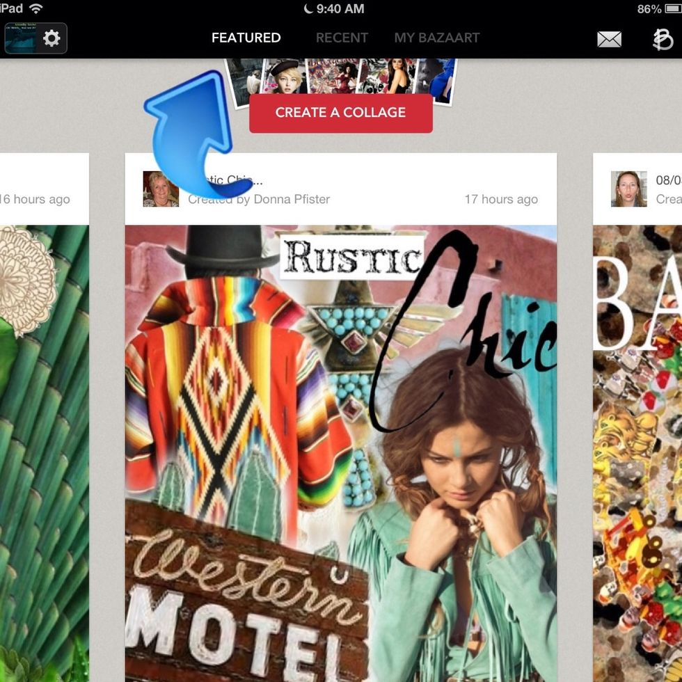You can browse through recent or featured collages.