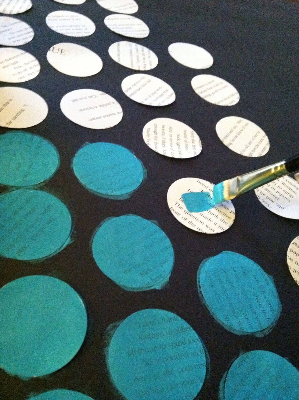 You can buy colored card stock paper to make this part a lot easier! I just couldn't find the exact color I wanted so I created my own!