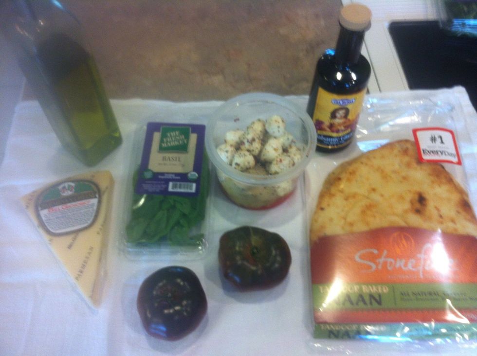 You can buy the peppers, artichokes and mozzarella at most nicer grocery stores in the deli section most have an olive or antipasti bar. You can pick out your favorites.