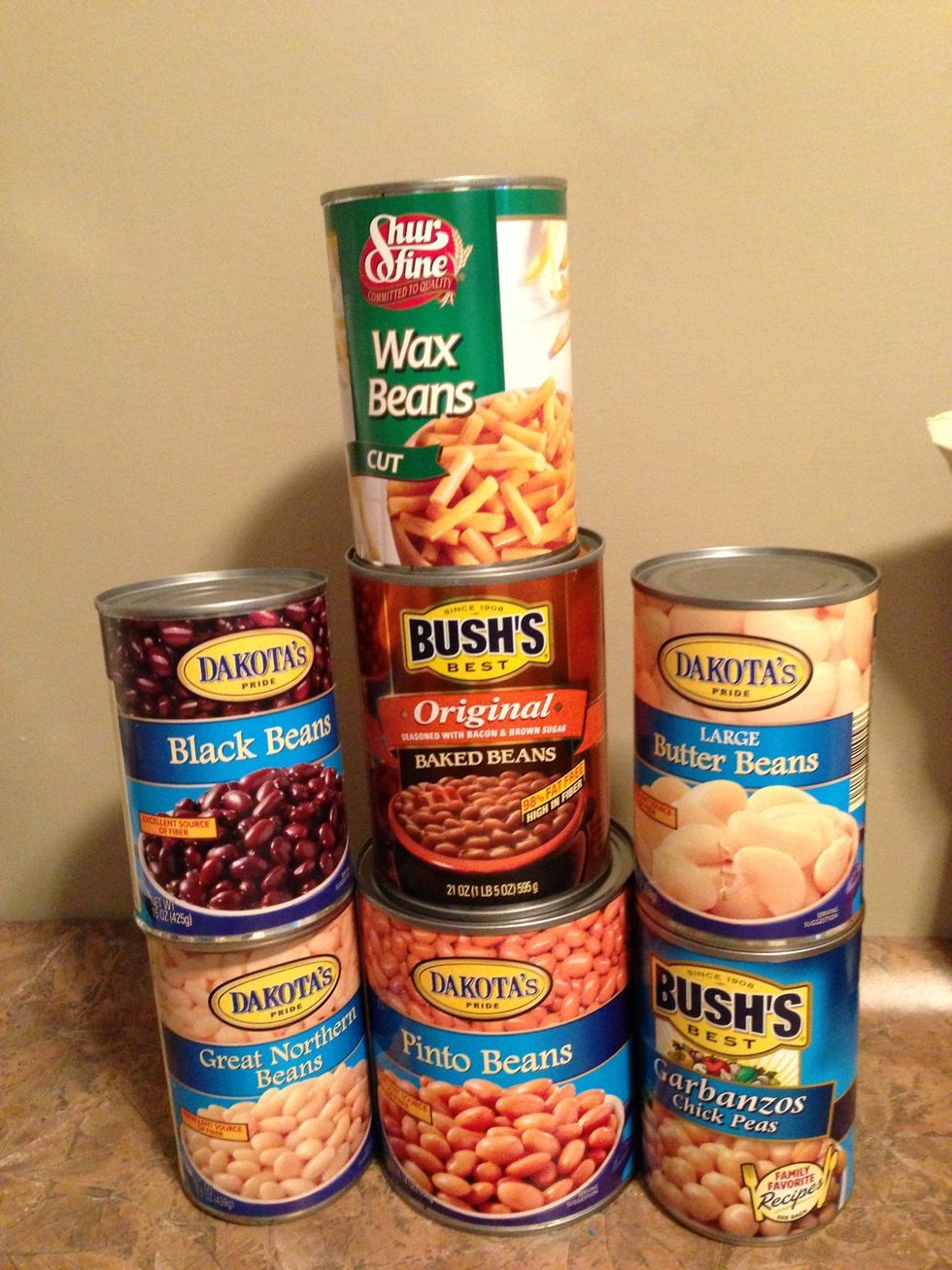 You can certainly vary your beans. These are the ones I use most of the time. Note: my store sold a larger size can of Pinto Beans, but I'll use all of it and that'll be fine. It's not that precise.